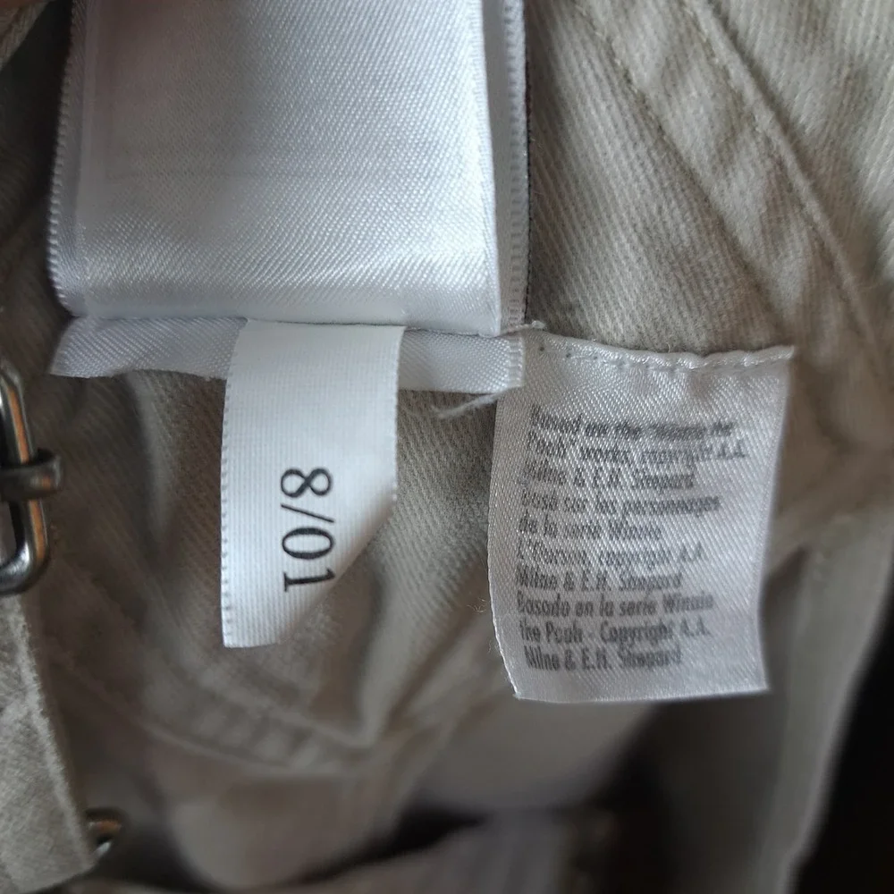 Vintage Disney 2001 Y2k Tigger Utility Kidcore Gorpcore Khaki Overalls Kid 3t 4t